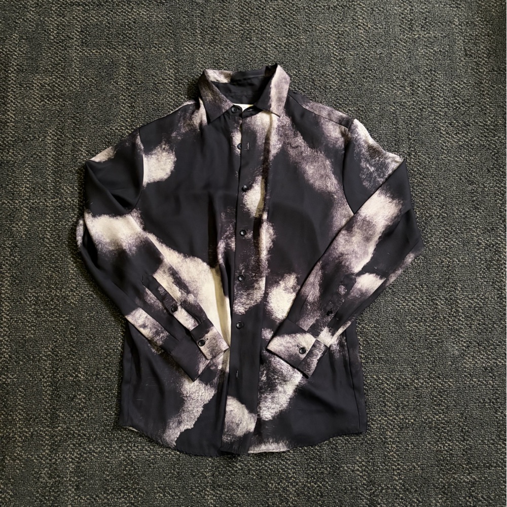 Zara Black and White Print Men's Shirt